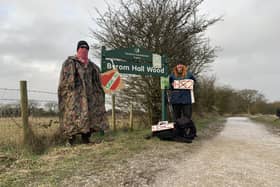 The XR protestors at the start point of their walk in Lowton
