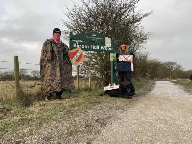 The XR protestors at the start point of their walk in Lowton