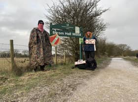The XR protestors at the start point of their walk in Lowton