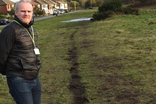 Coun Anthony Sykes on Ashton Heath which has been blighted by off-road bikers