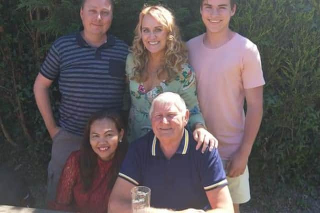 David Brown and wife Pha, seated, with his son Darran Brown, daughter Deborah Ellison and grandson Lochlan