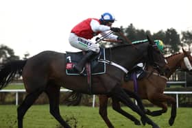 Nico de Boinville riding On The Blind Side on their way to winning at Market Rasen in January - he runs at Haydock this weekend