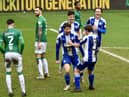 Callum Lang celebrates his goal