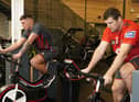 Ollie Partington and Tony Clubb in the gym today