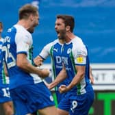 Nick Powell and Will Grigg during their successful time with Latics