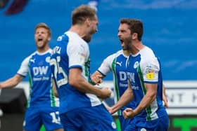 Nick Powell and Will Grigg during their successful time with Latics