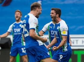 Nick Powell and Will Grigg during their successful time with Latics