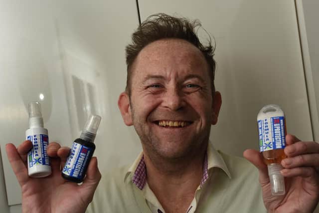 Mike Fahey with his Formula X spray