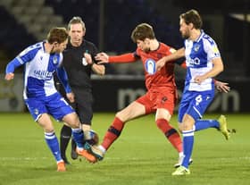 Callum Lang in action at Bristol Rovers