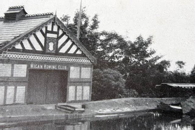A picture from the book shows Wigan Rowing Club