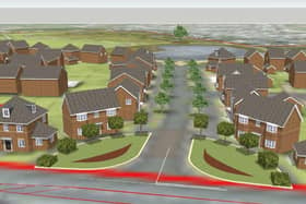 A CGI impression of homes at North Leigh Park