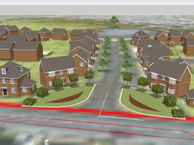 A CGI impression of homes at North Leigh Park