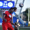 Joe Dodoo in action at Peterborough