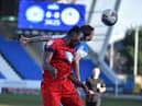 Joe Dodoo in action at Peterborough