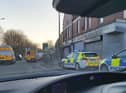 Police at the scene in Whelley