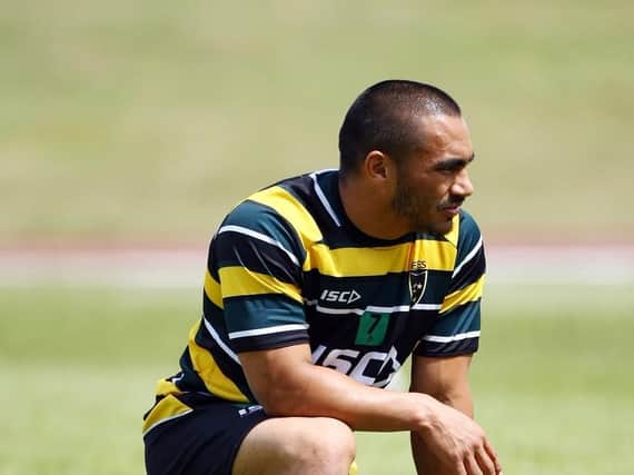 Thomas Leuluai in training with the Exiles in 2012
