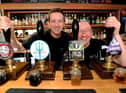 Stuart Hurst and Bob Nelson behind the bar of the Twisted Vine