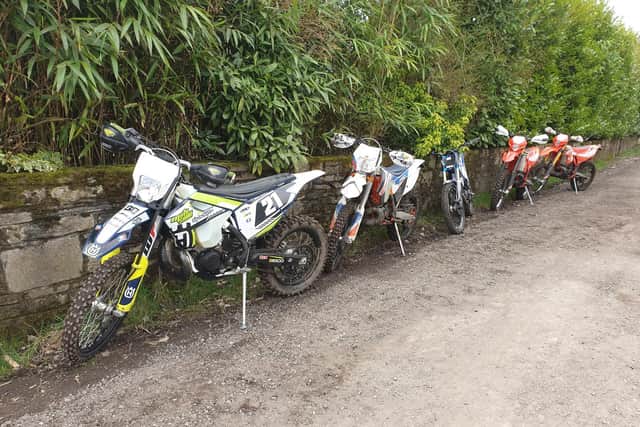 Five bikes were seized on Saturday morning