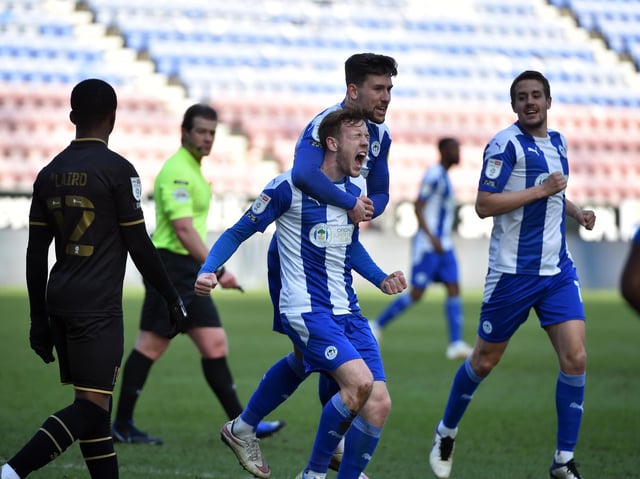 George Johnston celebrates his opening goal