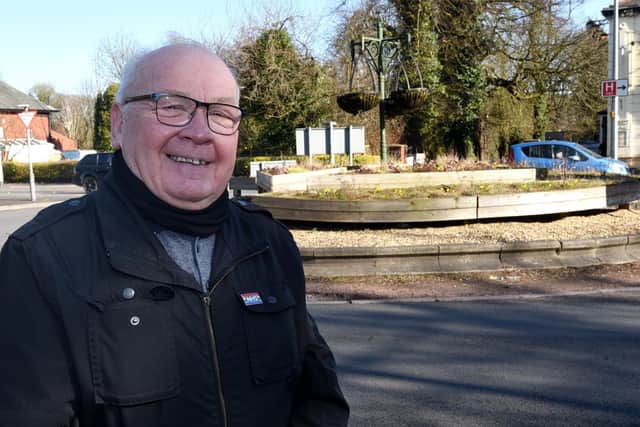 Councillor George Davies at the Cherry Gardens roundabout
