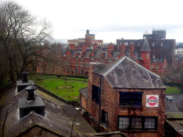 A view from the sorting offices building across towards Crawford Street