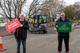 Couns Keith Cunliffe (left) and Kevin Anderson launch the makeover