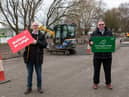 Couns Keith Cunliffe (left) and Kevin Anderson launch the makeover