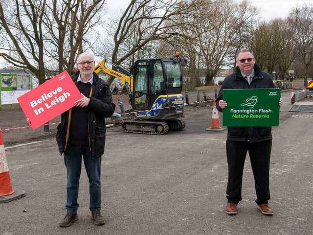 Couns Keith Cunliffe (left) and Kevin Anderson launch the makeover