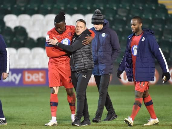 Leam Richardson after the win at Plymouth