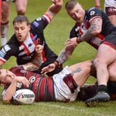 Sam Powell scored Wigan's first try