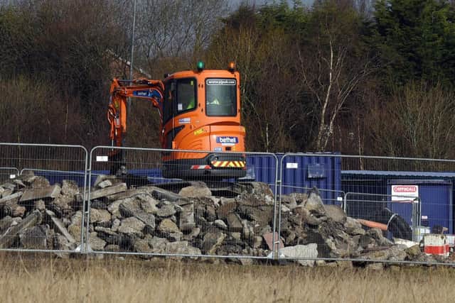The compound at the top end of Smithy Brook Road which led some to think work on the M58 link road had begun