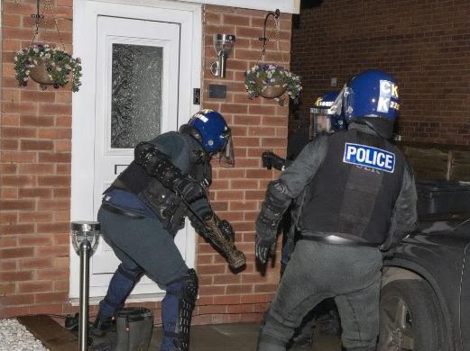 Officers during this morning's operation (Image: GMP)