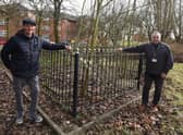Couns Jim Talbot and Paul Blay by the gravestones
