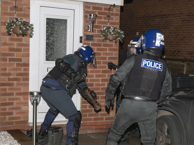 Officers during the operation (Image: GMP)