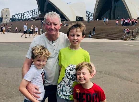 Laurence Fairhurst with his grandsons