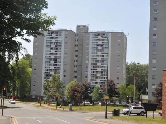 Council flats in Scholes; many residents are unaware of the caretaker service which is available for them to utilise