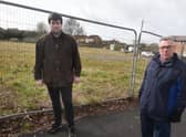 Coun Marsh and Whittingham on land off Preston Road, Standish - which could be a parade of shops and a car park