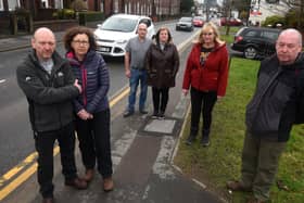 Residents on School Lane who oppose the idea to widen the road