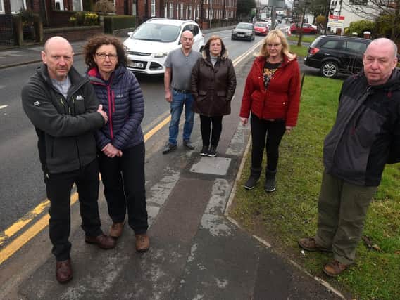 Residents on School Lane who oppose the idea to widen the road