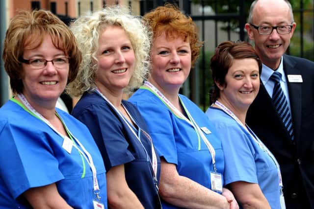 Dr Baron with nurses launching Hospice in your Care Home