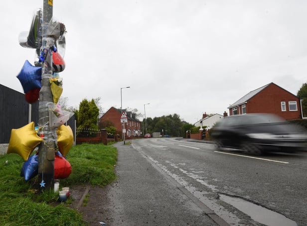 Tributes were left on Ashton Road in Leo's memory
