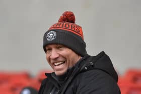 Adrian Lam at the pre-season friendly at Salford