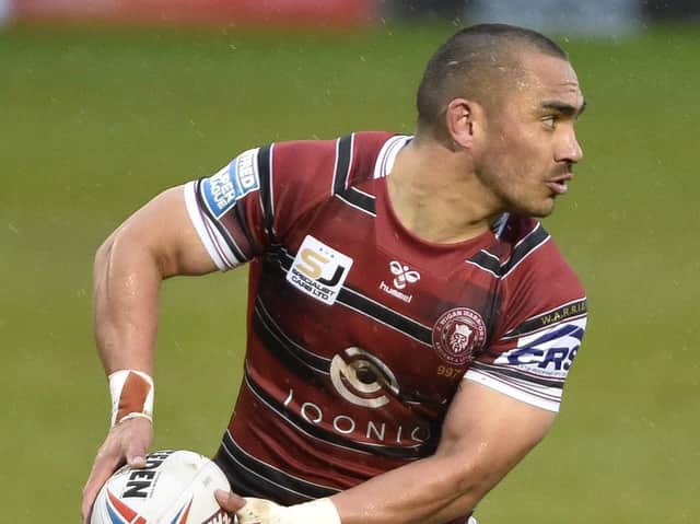 Thomas Leuluai playing against Salford in a pre-season friendly