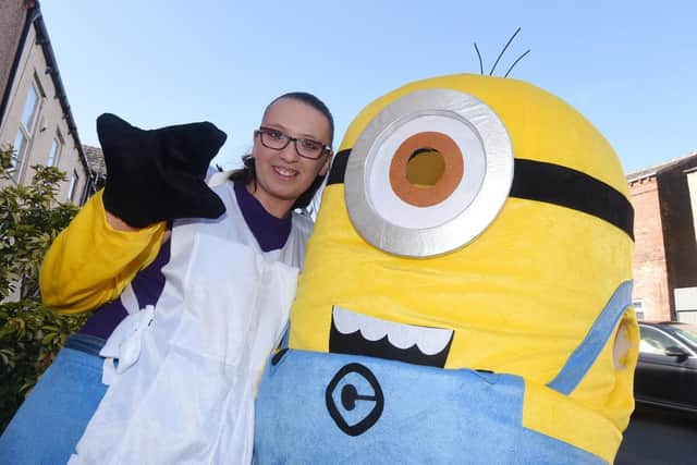 Chellsi McGarry with the Minion costume