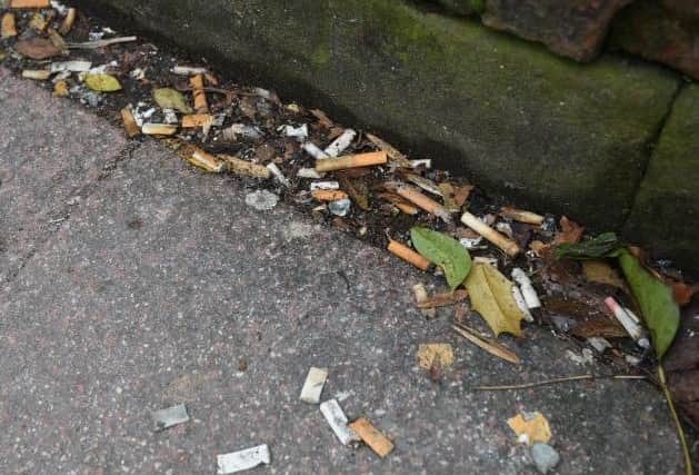 Discarded cigarettes