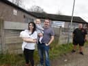 Coun Jones with Courtney Bampton, children Tommy and Lilly-Mae and Ben Charlton from the support centre