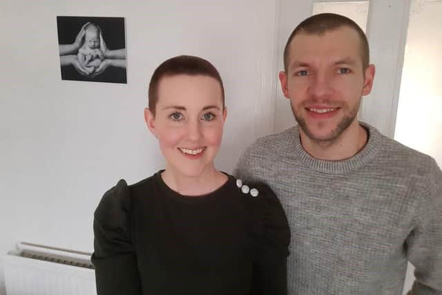 Hayley and James shorn of their locks