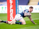 Tom Johnstone goes in for a try against Leeds last weekend. Picture: SWPix