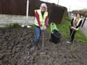 Standish resident Lynn Cobley with Coun Debbie Parkinson