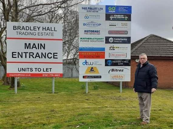 Coun Ray Whittingham at the site